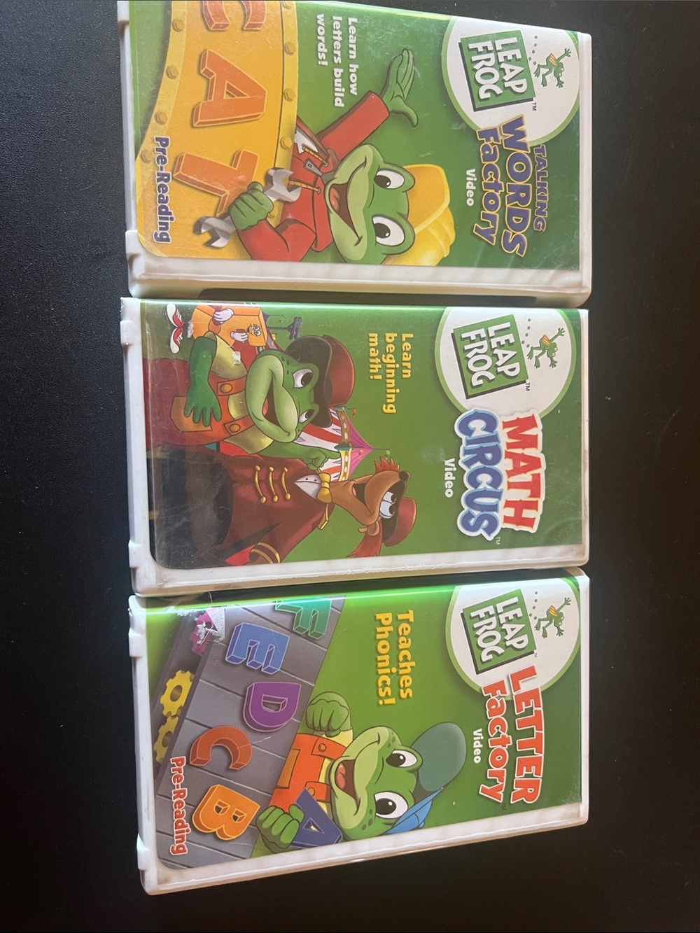 Leap frog vhs lot Educational Learning Series pre-reading beginning math